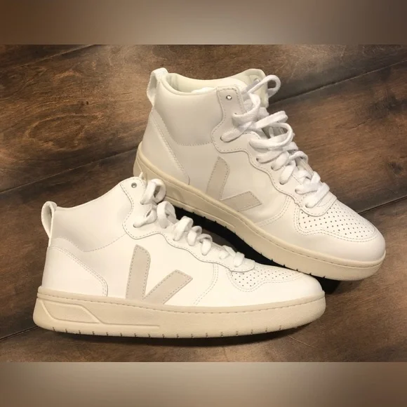 VEJA  V-15 High-Top Lace-Up Sneakers - - Picture 4 of 16